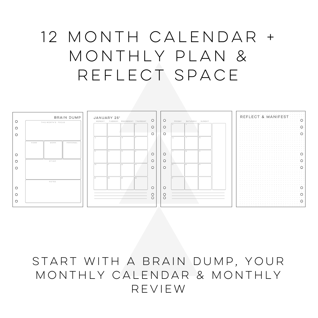 12 Month Calendar (Dated)