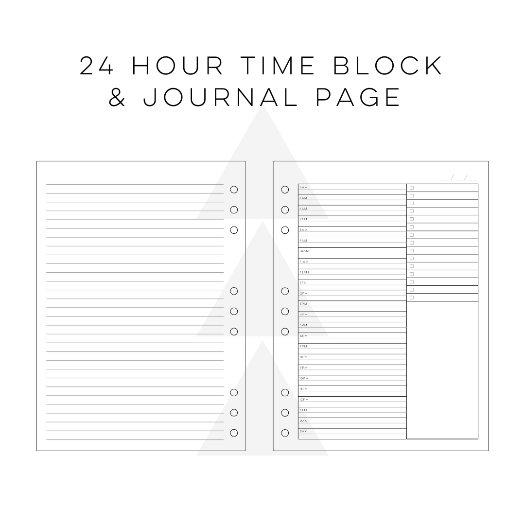 Daily 24 Time Block